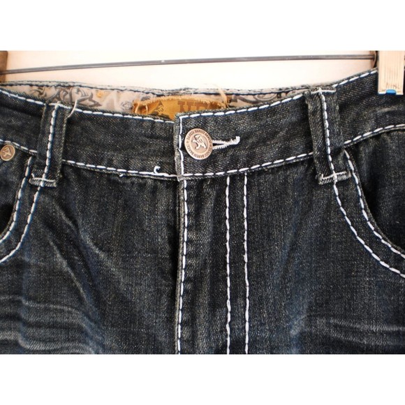 Danesi Dark Blue Denim Jeans Union Jack Pocket Detail Mens Size 34 - Picture 13 of 13